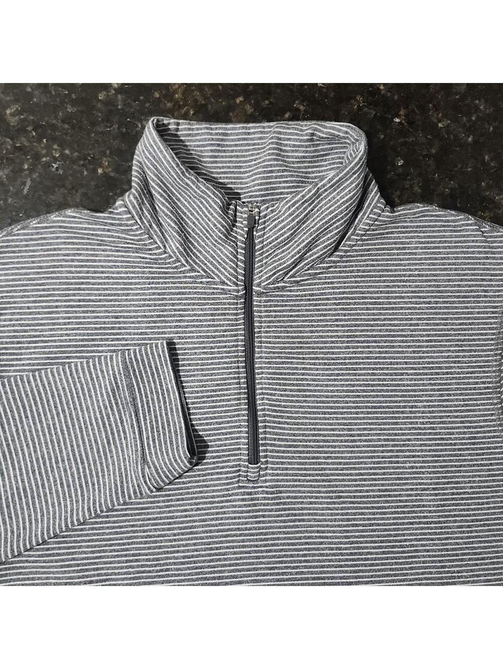 Onward Reserve Quarter 1/4 Zip Performance Stretch Striped Golf Mens Small